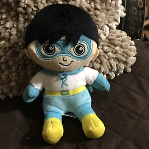 Ryans World Blue Titan Plush Ryan PocketWatch Super Hero Stuffed Toy Cape 7.5" - Picture 1 of 4