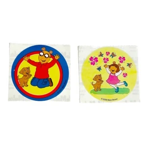 Sandylion Smile Maker Arthur Aardvark Cartoon Large Round Stickers DW Pal Dog TV - Bild 1 von 8