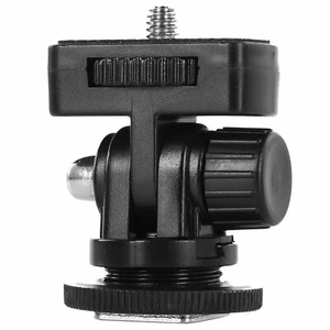 Hot Shoe Mount Adapter 1/4" Screw F Type Ball Head for SLR Camera Rig Monitor - Picture 1 of 11