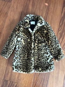 Zara Girls Leopard Jacket Size 7 - Picture 1 of 8