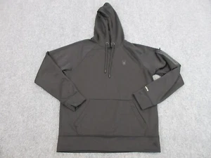 Spyder Sweater Mens Adult Medium Black Casual Pocket Outdoors Logo Hoodie - Picture 1 of 11
