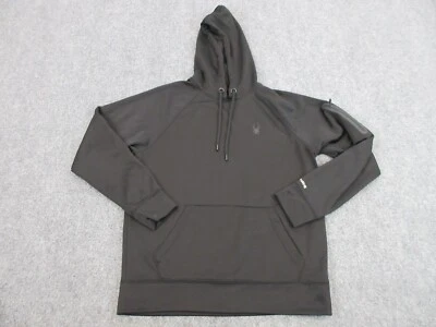 Spyder Sweater Mens Adult Medium Black Casual Pocket Outdoors Logo Hoodie - Image 1 of 4