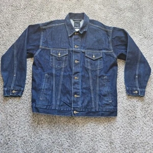 Sean John Men's Jean Jacket Dark Wash Flap Pockets 100% Cotton Size Xl Y2k - Picture 1 of 9