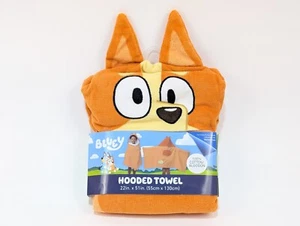 Bluey Bingo Heeler Pup Hooded Cotton Hooded Towel, 22" X 51", Bluey Gift Merch - Picture 1 of 9