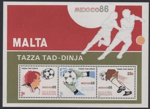 Malta 1986 Football World Cup Mini Sheet MUH - Picture 1 of 1