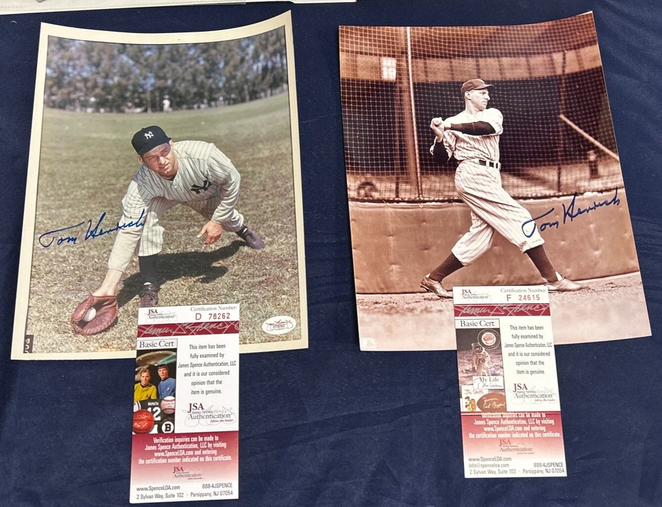New York Yankees Vintage Signed Photos W COA From JSA - Image 1 of 3