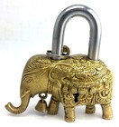 Vorhängeschloss … Elefant … Glocke … Messing … Indien … vintage … 16cm … 700g