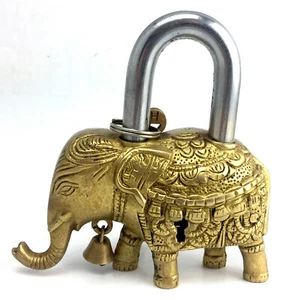 Vorhängeschloss … Elefant … Glocke … Messing … Indien … vintage … 16cm … 700g - Picture 1 of 4