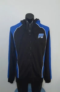 BONT 75 Men's Size Large Black Zipper Hoodie With Blue Accent - Picture 1 of 9