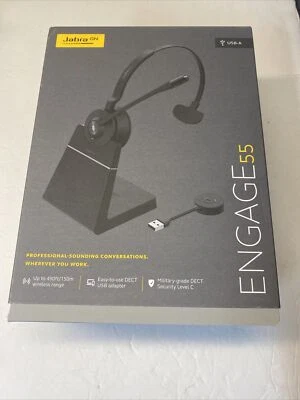 Jabra Engage 55 Wireless Headset with Charging Stand USB 9553-455-125 - Image 1 of 4