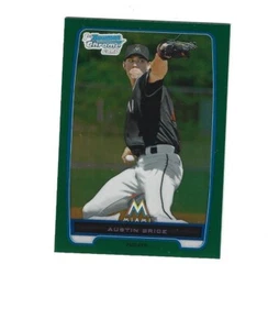 2012 Bowman Chrome Prospects Green Refractors #BCP170 Austin Brice MARLINS - Picture 1 of 2
