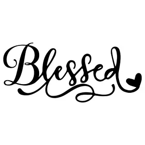 SUPERDANT 1 Pcs PVC Wall Sticker Art Word Blessed Wall Decals Vinyl Wall Deca... - Picture 1 of 7