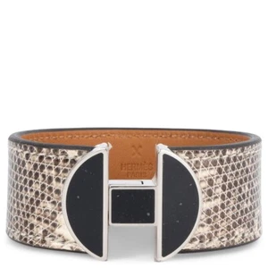 68298 auth HERMES Ombre Lizard 2002 Cuff Bracelet T2 - Picture 1 of 7