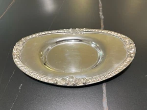 EPCA Bristol by Poole 25 piatto ovale placcato argento piccolo piattino bigiotteria 9” vintage - Foto 1 di 16