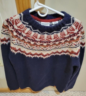 Suéter Timberland Para Hombre 100% Lana Fair Isle Suéter Manga Larga Nuevo con Etiquetas (Talla M/M) Foto 1 de 4