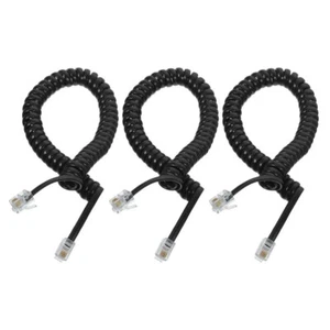 3 Pcs Telephone Handset Cable Coiled Cord for Landline Cords Phones - Zdjęcie 1 z 12
