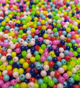 1000x Opaque Colour Small 4mm Chunky Acrylic Beads for Jewellery Craft Making - Picture 1 of 3