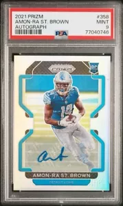 2021 Prizm Amon-Ra St. Brown RC Auto Prizm Detroit - Picture 1 of 3