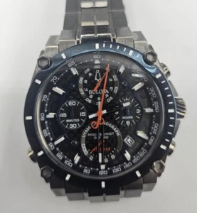 Bulova Precisionist 46.5mm Gray/Blue Stainless Steel Case with Gray Stainless... - Picture 1 of 21