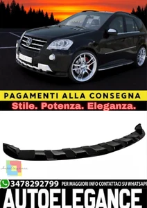 Divisor Delantero Negro Brillante En ABS Para Mercedes ML W164 AMG - Imagen 1 de 6
