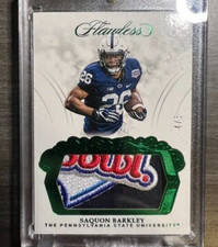 Saquon Barkley Rookie Flawless Patch 4/5 Bowl Logo