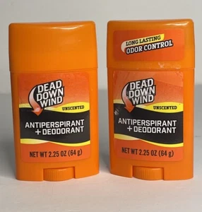 2 Dead Down Wind Antiperspirant Deodorant 2.25 Oz Each Unscented - Picture 1 of 4