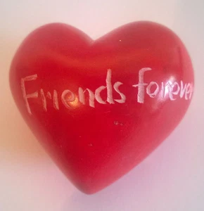 Soapstone Heart 4cms Friends Forever - Picture 1 of 3