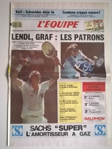 L'EQUIPE N°13.292 du 30/01/1989 - Lendl, Graf:les patrons /Cantona craque encore - Picture 1 of 5