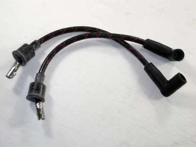 Juego de cables de bujía negros de tela tejida de cobre Triumph T120 TR6 T100 650 500 Foto 1 de 4
