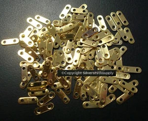 100 Gold plated 2 strand bracelet anklet or necklace spacer bar findings FPB036C - Picture 1 of 4
