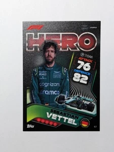 2022 Topps Turbo Attax F1 Formula 1 Hero Sebastian Vettel #67 - Picture 1 of 2