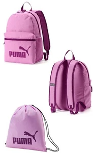 U GET 2 BAGS NEW & TAGS Puma Backpack bag & Phase Gym Sack ORCHID SET - Picture 1 of 8