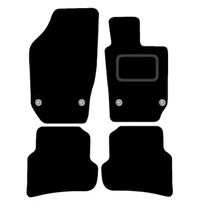 Seat Ibiza 2008 to 2017 Tailored Black Carpet Car Floor Mats,  4 Clips & Heelpad - Picture 1 of 4