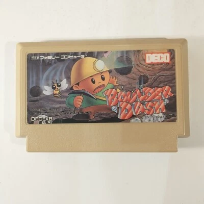 Boulder Dash (Nintendo Famicom FC NES, 1990) Japan Import - Image 1 of 4