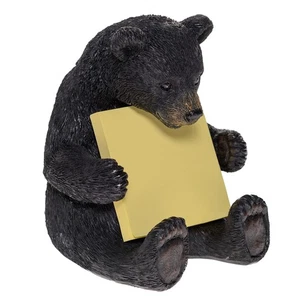 Black Bear Post It Note Holder, Colorful Post-It Notes Dispenser, Rustic Wild... - Picture 1 of 3