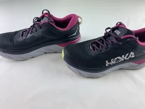 Hoka Bondi 7 Max gepolsterter Damen-Laufschuh Freizeit Walking Größe 10 schwarz - Bild 1 von 12