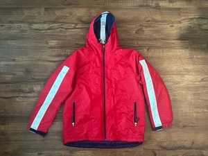 Y2K Nike MMIV rot und dunkelblau Fleece gefütterte Winter Ski Jacke Größe: Large - Bild 1 von 14
