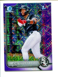 Bowman Chrome Prospects Purple Mojo Refractor 2022 #BCP-8 Benyamin Bailey/250⚾ - Imagen 1 de 3