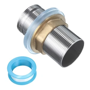 Vástago de extensión de montaje en grifo de 2" con junta de tuerca de acero inoxidable 1 pieza - Imagen 1 de 6