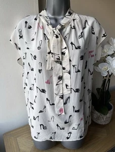 Boutique Moschino silk blouse top size UK 10 - Picture 1 of 12