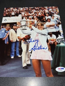 Fotografía 8x10 firmada autografiada por tenis Tracy Austin autenticada por PSA/DNA - Imagen 1 de 5