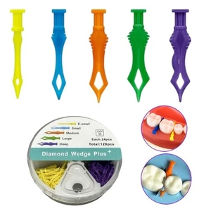 Dental Diamantkeile Schnittmatrixsystem Kunststoff Zahnlücke Adaptiver Keil - Bild 1 von 22
