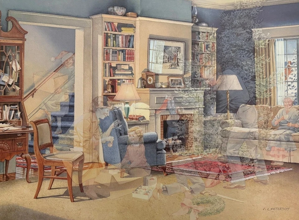 CHARLES PETERSON "Árbol Familiar" 26"x19" Estampado FIRMADO Y NUMERADO Foto 1 de 1