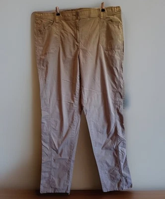 Pantalones Chico’s para mujer talla 2,5 beige elástico algodón informal utilitario pierna recta Foto 1 de 4