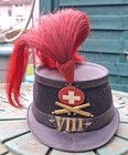orginal schweizer armee militär tschako trompeter festung artillerie