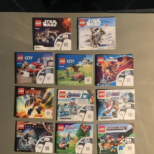 lego instruction manual Lot. star wars, avengers, spiderman, wolverine, minecraf - Picture 1 of 13