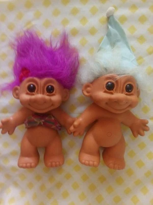 Винтажный тролль лот из 2 фигурок - Изображение 1 из 4