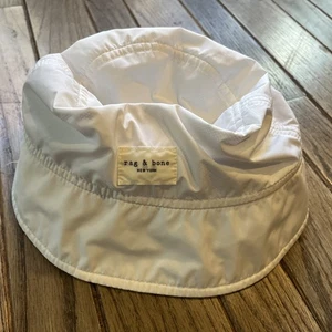 Sombrero Cubo Addison Rag & Bone New York Blanco Ligero Logo Talla S/M - Imagen 1 de 5