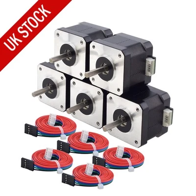 STEPPERONLINE 1-5PCS Nema 17 Stepper Motor 42Ncm 38mm 1.5A for DIY 3D Printer