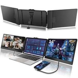 CopGain Laptop Screen Extender, 14 Inch 1080p FHD IPS Triple Portable Monito,.. - Picture 1 of 9